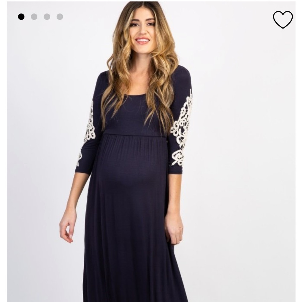 Pinkblush NWT crochet sleeved maxi dress, size M